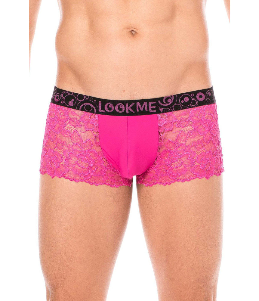 Boxer magenta en dentelle délicate - LM2006-67MAG